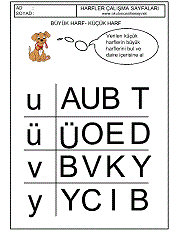 okuma yazmaya geçiş çalışmaları büyük küçük harf